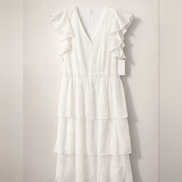 julia jordan Dresses & Skirts - Julia Jordan White Swiss Dot Dress Women’s Size 10 Cottagecore NWT